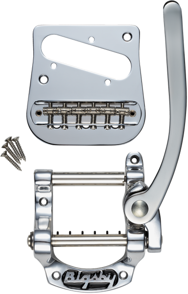 Bigsby B5 Vibrato Tailpiece Telecaster Modification Kit, Polished Aluminium