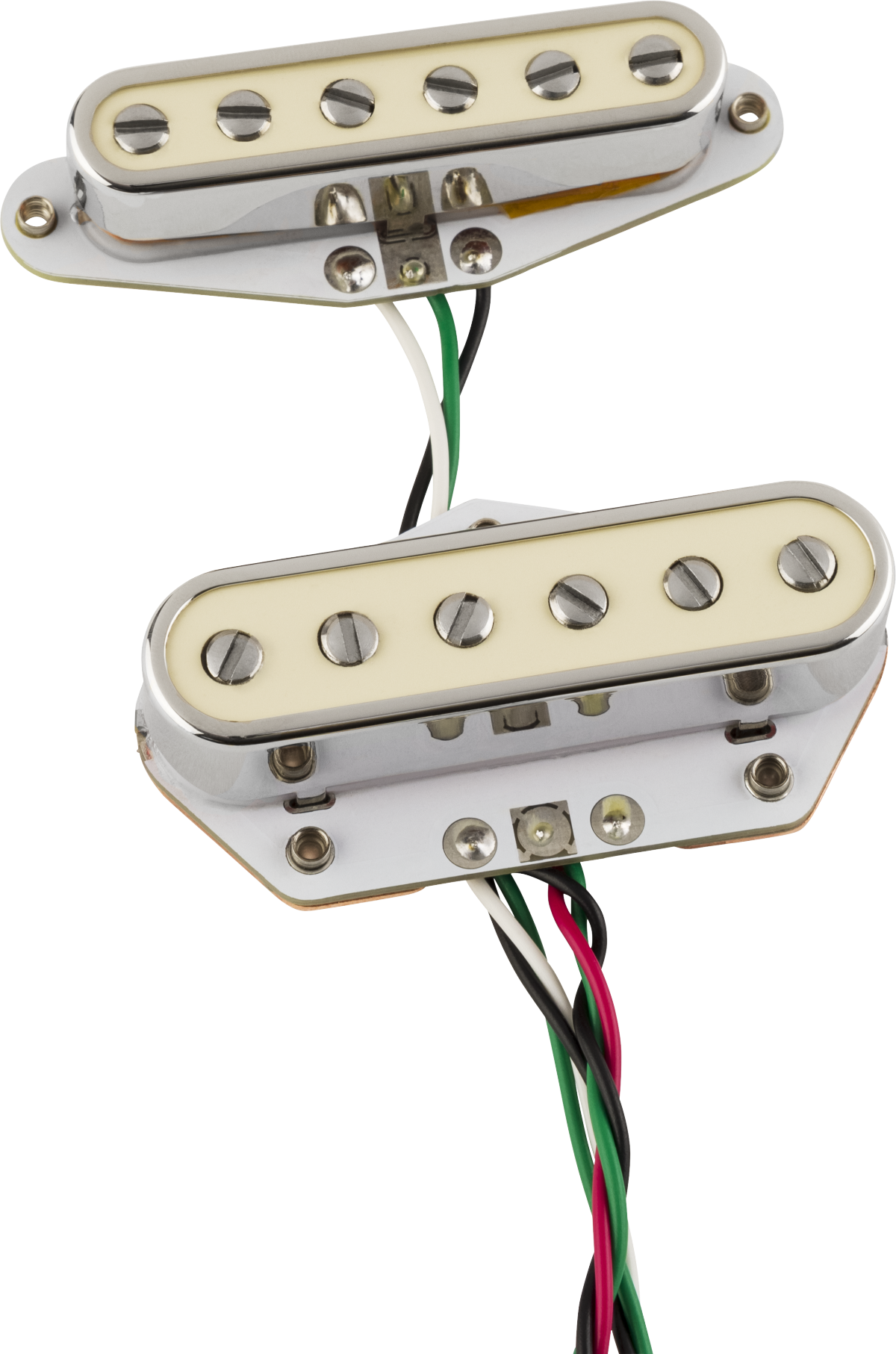 Fender Cobalt Chrome Telecaster Pickup Set - Chrome/Vintage White