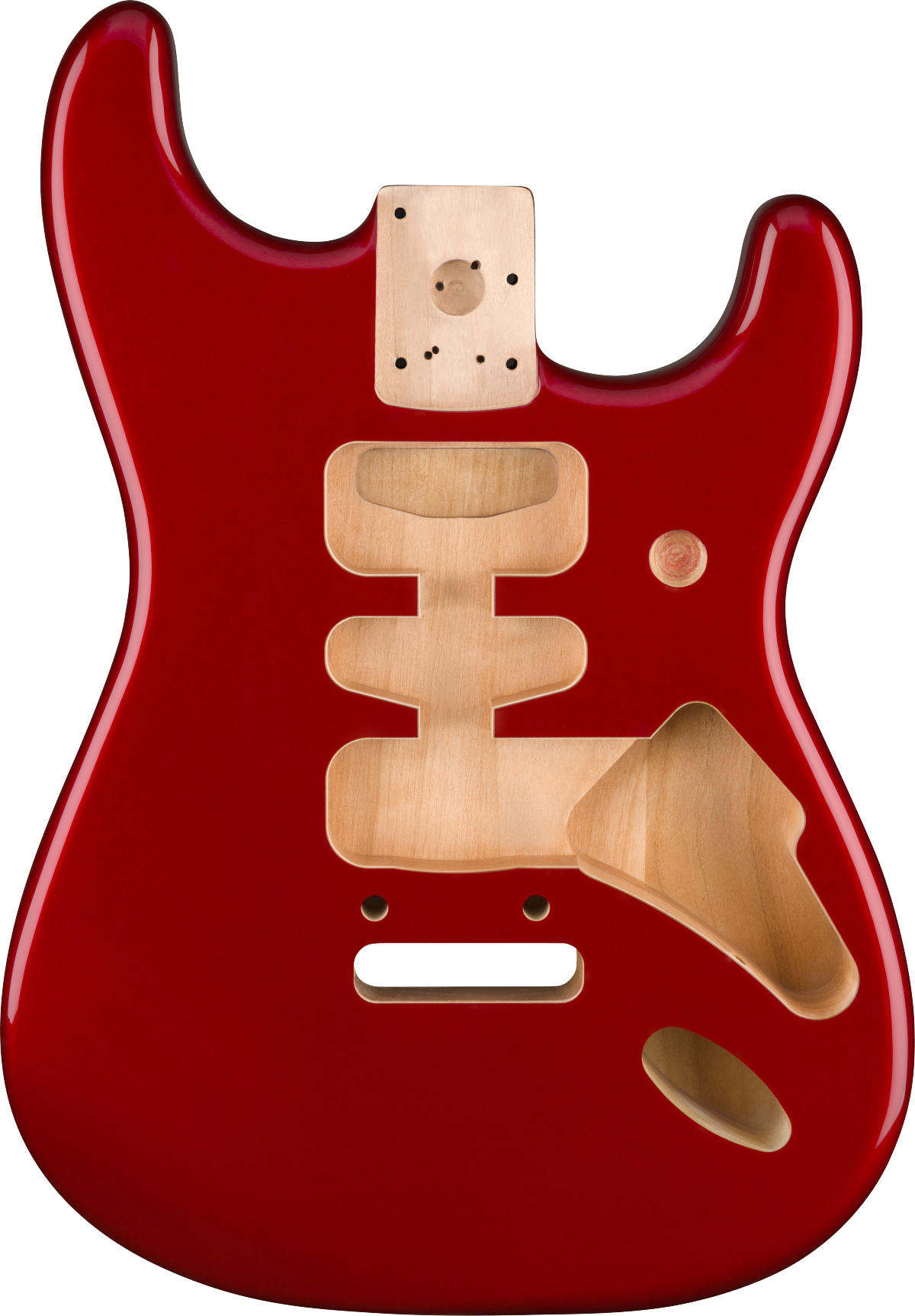 Fender Deluxe Series Stratocaster HSH Alder Body 2 Point Bridge Mount, Candy Apple Red