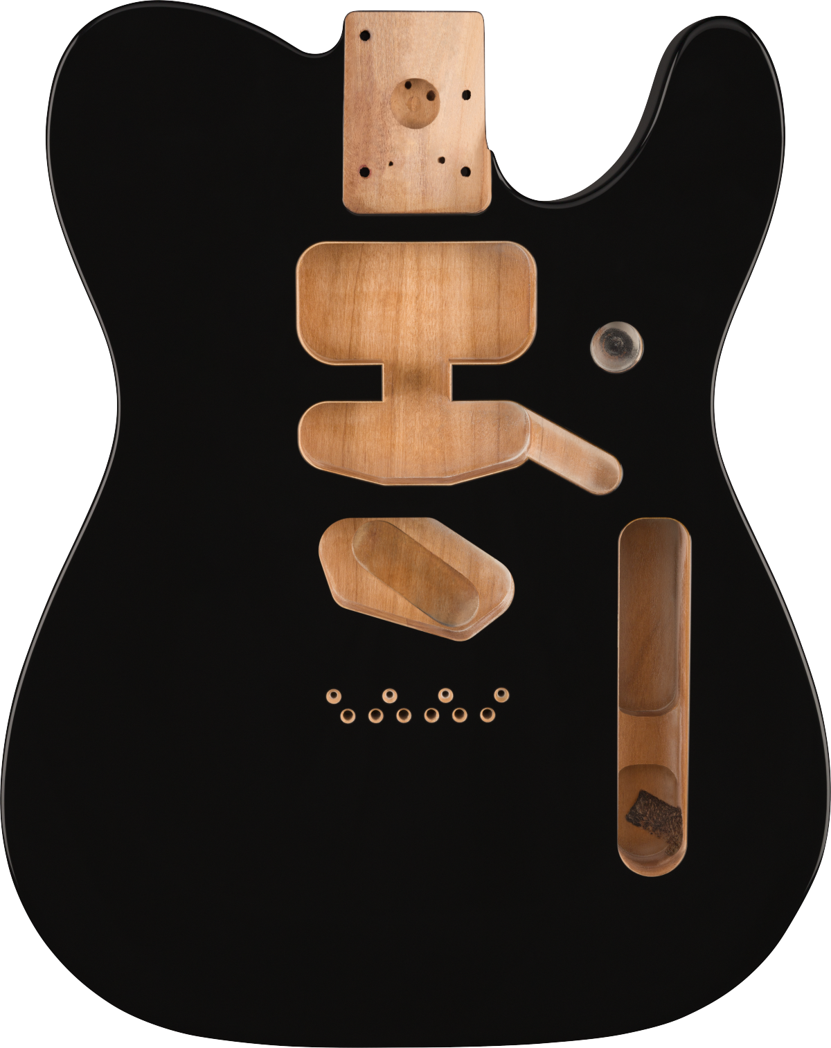 Fender Deluxe Series Telecaster SSH Alder Body Modern Bridge Mount, Black