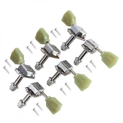 3+3 Style Tuning Peg Set - Tulip Green Buttons