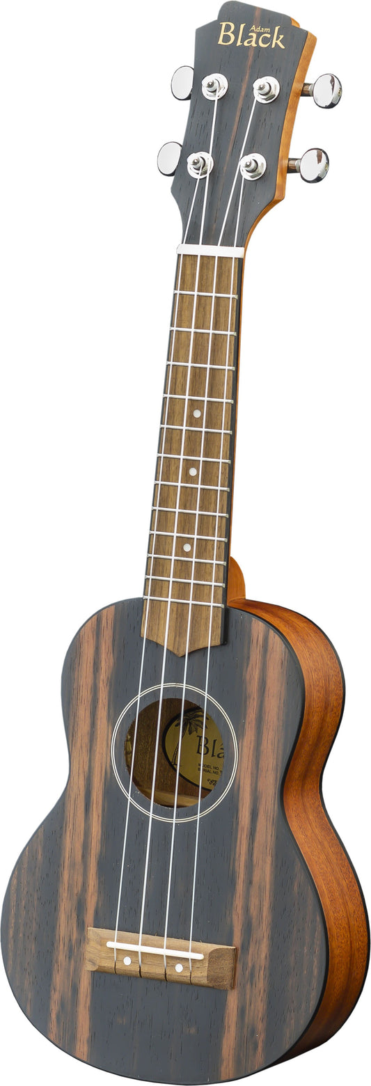 Adam Black Exotic Wood Series Soprano Ukulele - Striped Ebony