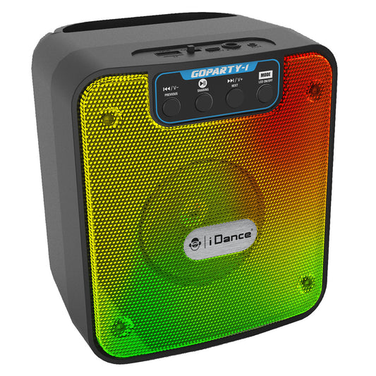 iDance GoParty 1 Rechargeable BT Wireless Speaker with Disco Lights