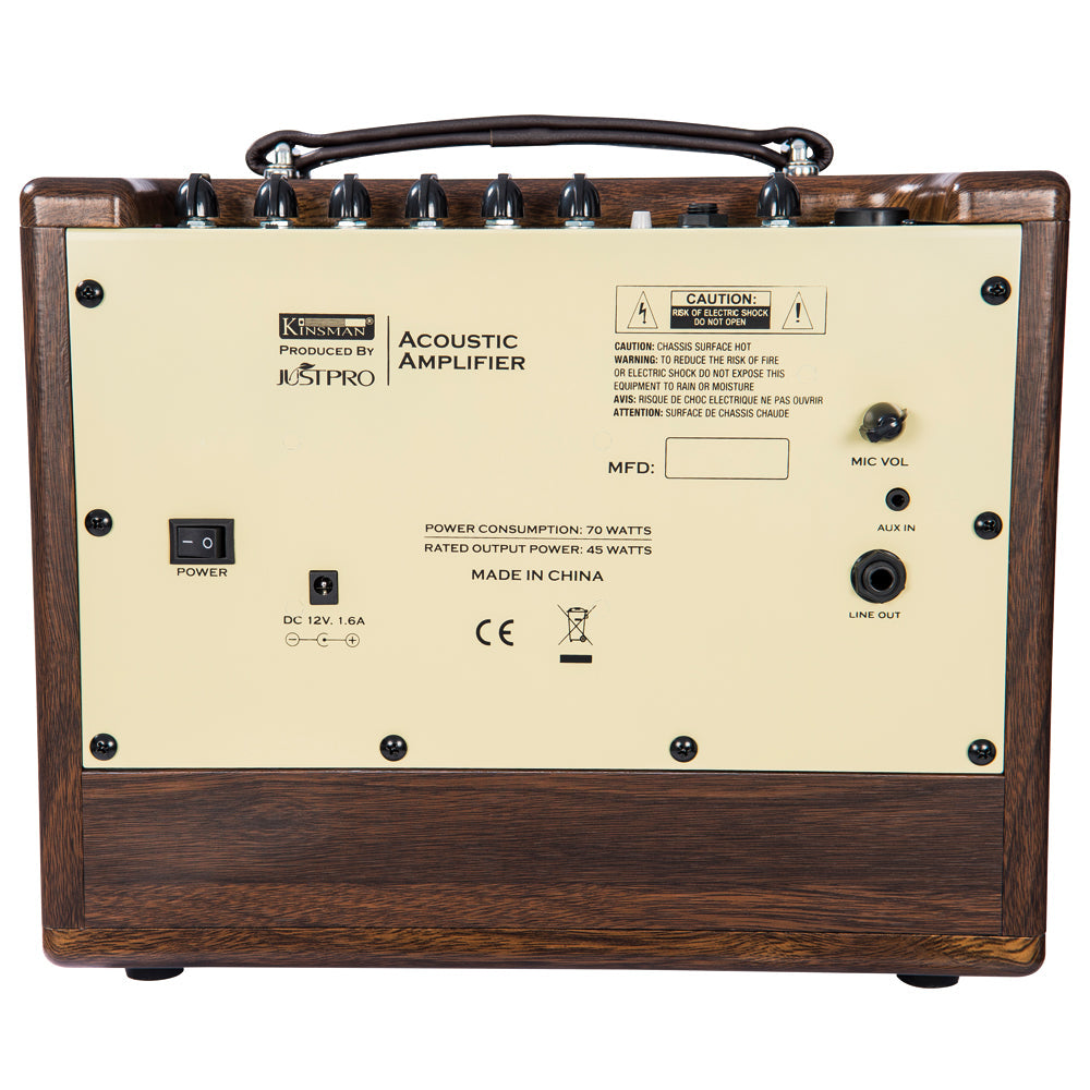 Kinsman 45w Acoustic Amp ~ Mains/Battery Power/BluetoothÂ® ~ Wood