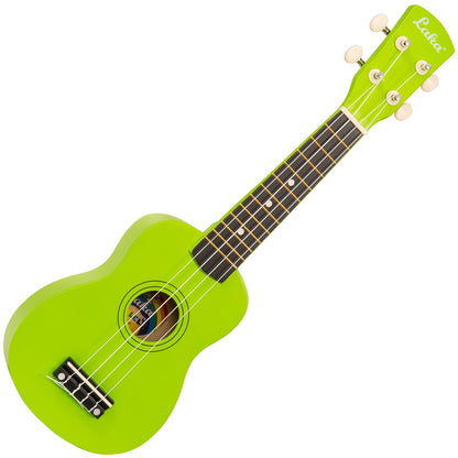 Laka Rainbow Series Soprano Ukulele & Carry Bag ~ Green