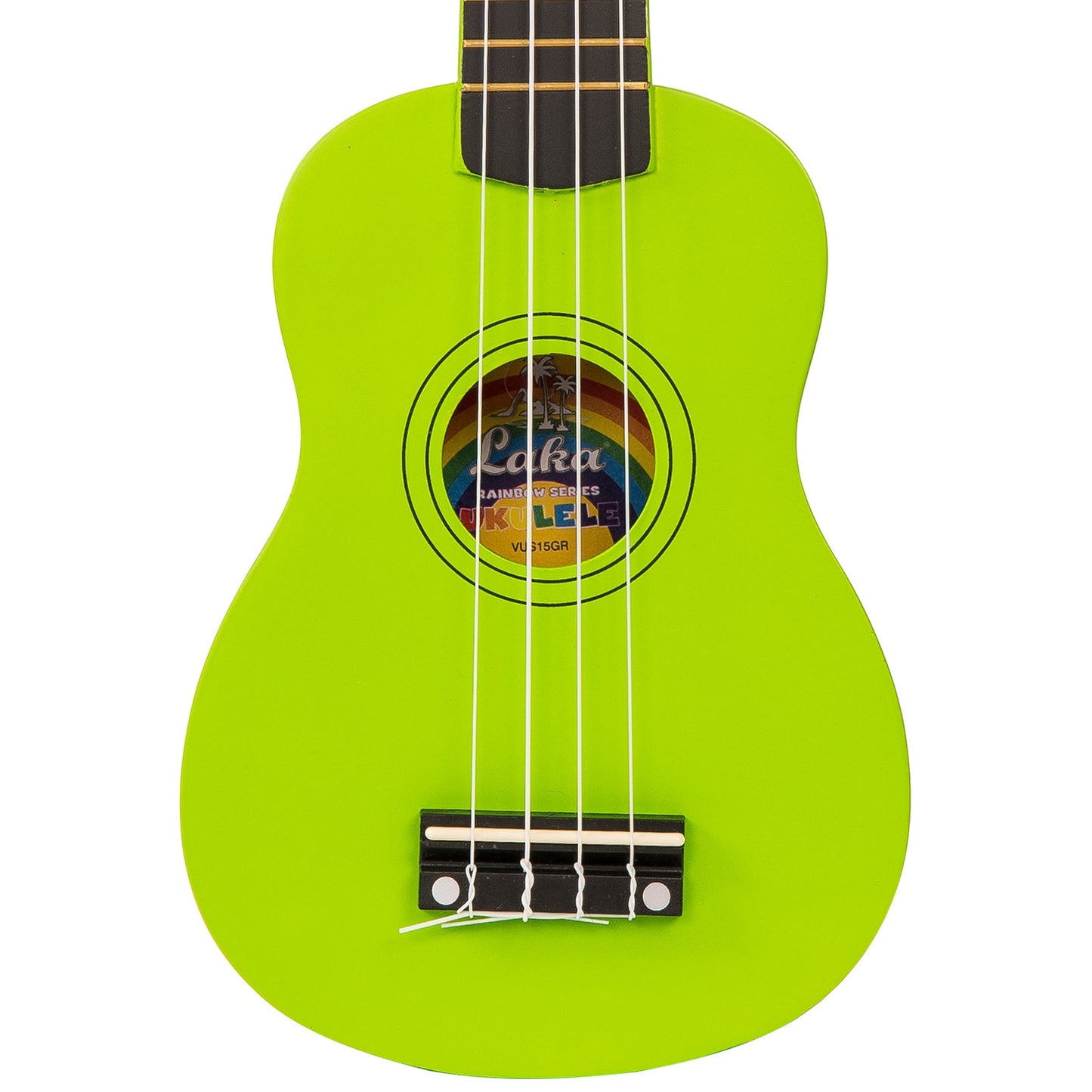 Laka Rainbow Series Soprano Ukulele & Carry Bag ~ Green