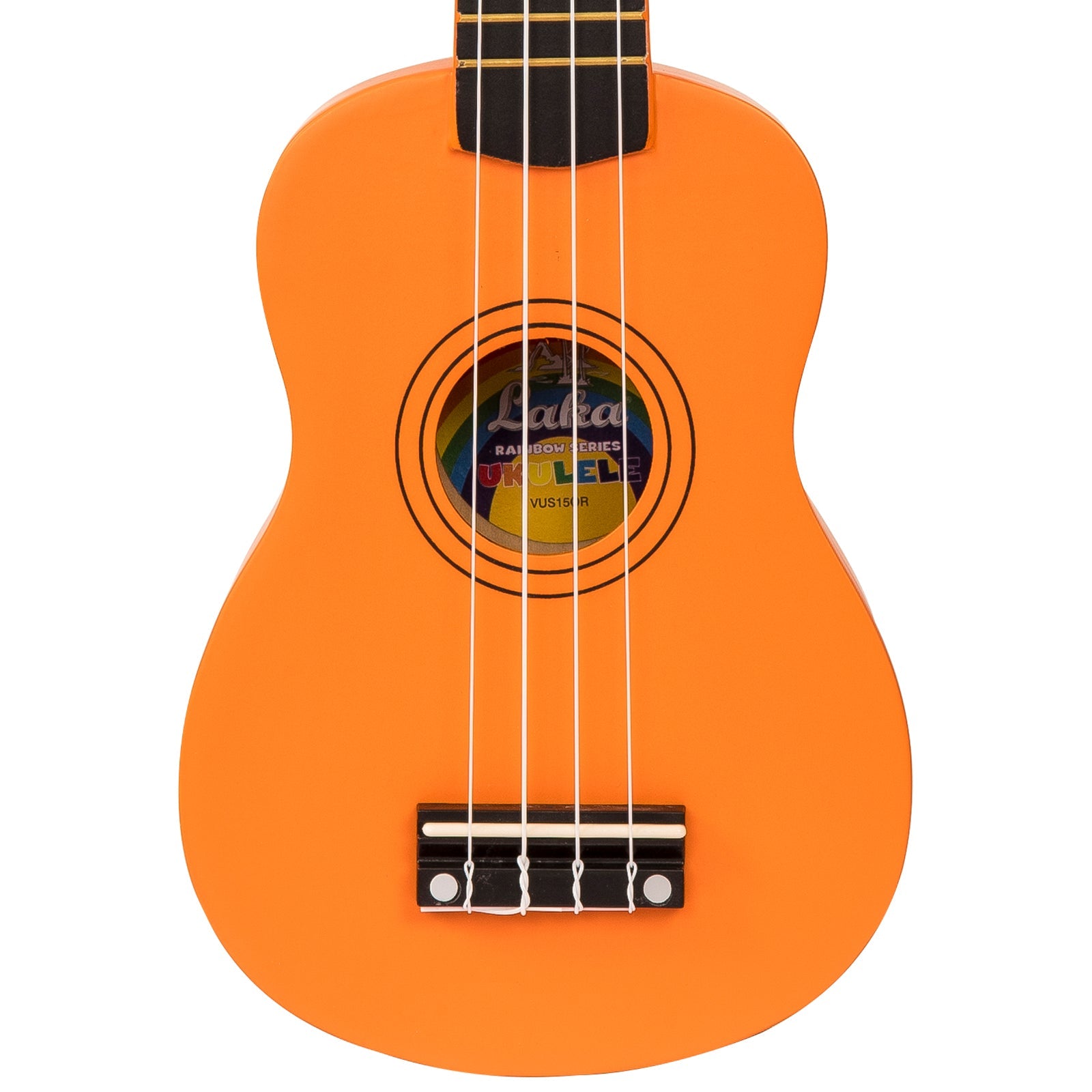 Laka Rainbow Series Soprano Ukulele & Carry Bag ~ Orange