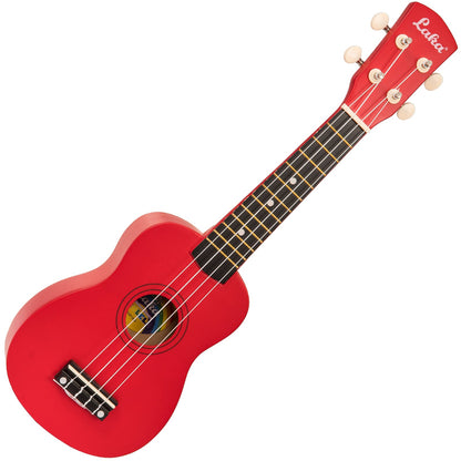 Laka Rainbow Series Soprano Ukulele & Carry Bag ~ Red