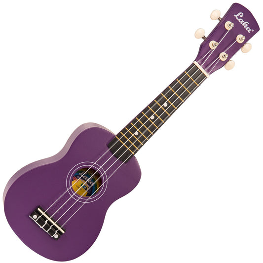 Laka Rainbow Series Soprano Ukulele & Carry Bag ~ Violet