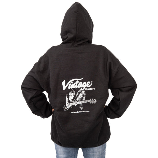 Vintage Fleece Hoodie ~ Black, Large